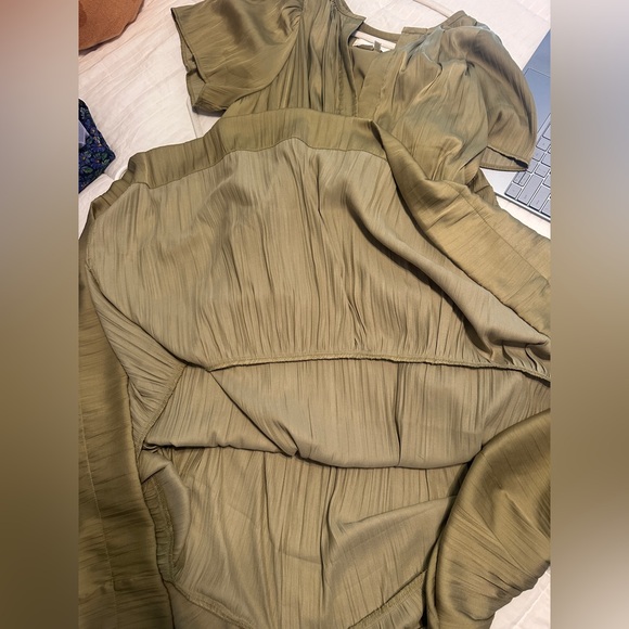 Anthropologie Somerset Olive Green Tiered Maxi Dress - Picture 10 of 14